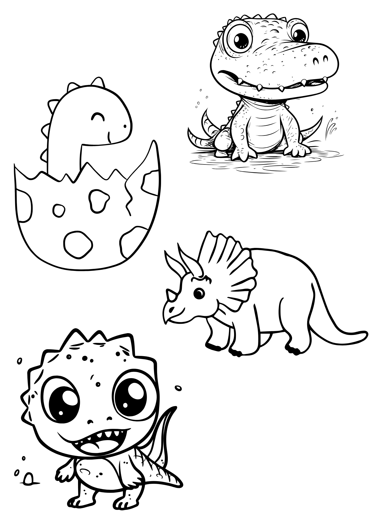 π¦ Dino Fun! Coloring Book for Kids Ages 3β6