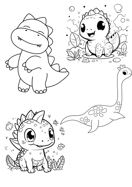 🦕  Dino Fun! Coloring Book for Kids Ages 3–6